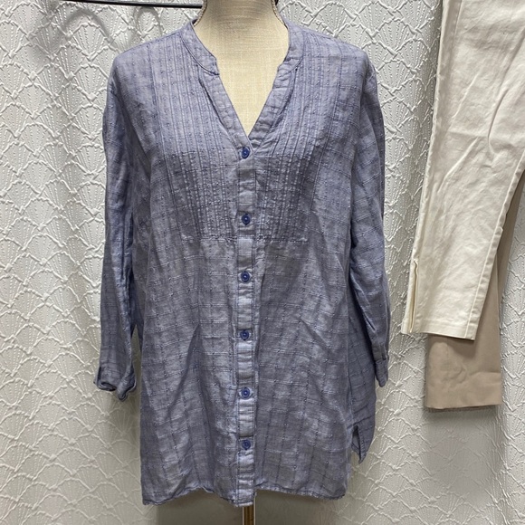 Kim Rogers Light Blue Blouse - Picture 1 of 9